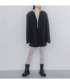 【ジーナシス/JEANASiS】のリネンライクステッチジャケット 人気、トレンドファッション・服の通販 founy(ファニー) ファッション Fashion レディースファッション WOMEN アウター Coat Outerwear ジャケット Jackets おすすめ Recommend インナー Inner カットソー Cut And Sew ジャケット Jacket スウェット Sweat セットアップ Set Up デニム Denim thumbnail ブラック|ID: prp329100004573510 ipo3291000000032368555