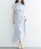 【セゾンドパピヨン/SAISON DE PAPILLON】の花柄シフォン生地ミモレ丈ワンピース 人気、トレンドファッション・服の通販 founy(ファニー) ファッション Fashion レディースファッション WOMEN ワンピース Dress シフォン Chiffon ジャケット Jacket スタンド Stand フリル Frills ミモレ Mimore 夏 Summer 春 Spring S/S・春夏 Ss・Spring/Summer thumbnail パープル|ID: prp329100004573511 ipo3291000000032368590