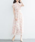 【セゾンドパピヨン/SAISON DE PAPILLON】の花柄シフォン生地ミモレ丈ワンピース 人気、トレンドファッション・服の通販 founy(ファニー) ファッション Fashion レディースファッション WOMEN ワンピース Dress シフォン Chiffon ジャケット Jacket スタンド Stand フリル Frills ミモレ Mimore 夏 Summer 春 Spring S/S・春夏 Ss・Spring/Summer thumbnail ピンク|ID: prp329100004573511 ipo3291000000032368591