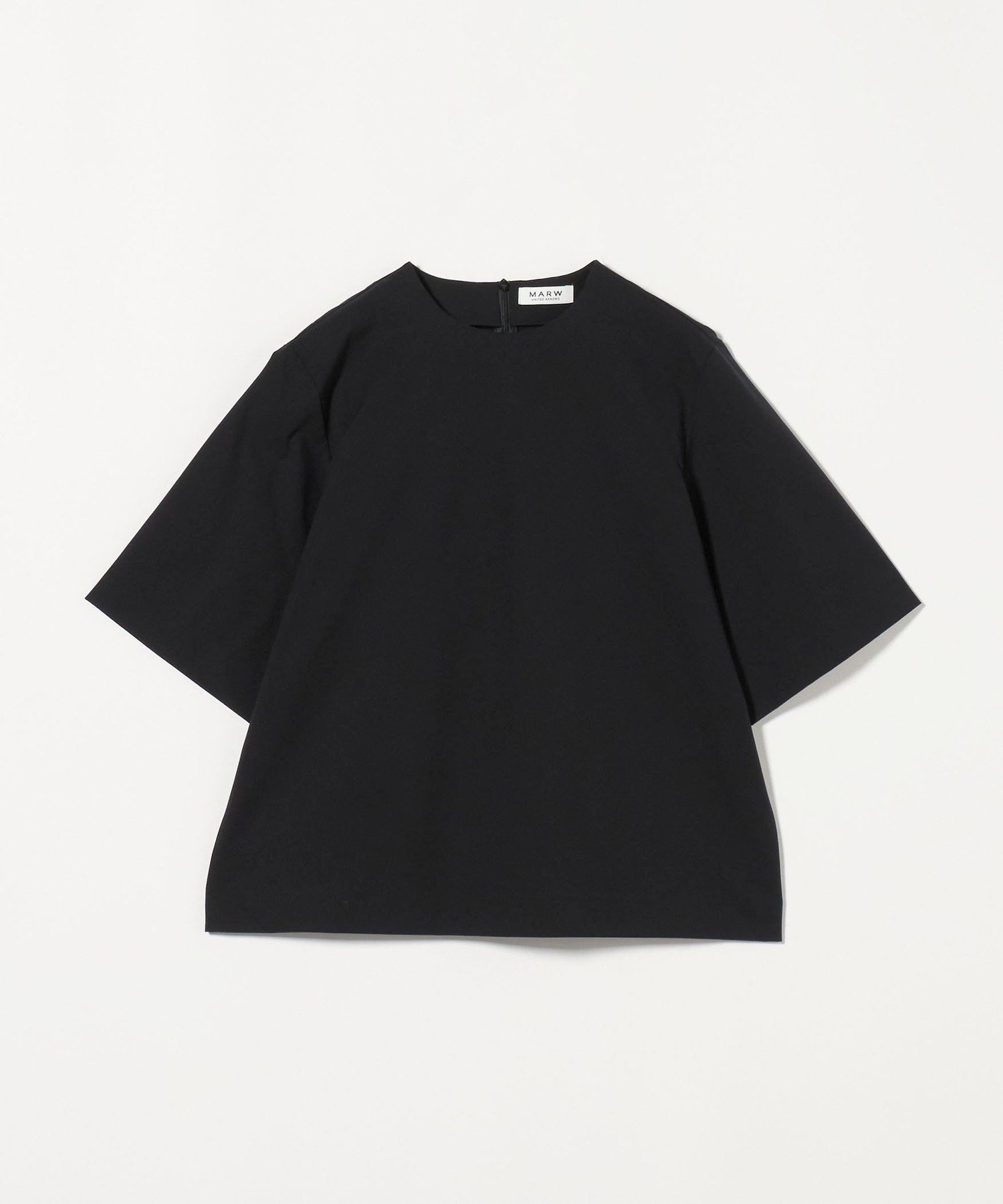 【ユナイテッドアローズ/UNITED ARROWS】のMARW UNITED ARROWS ベーシック Tブラウス インテリア・キッズ・メンズ・レディースファッション・服の通販 founy(ファニー) 　ファッション　Fashion　レディースファッション　Fashion for Women　トップス・カットソー　Cut & Sew Tops　シャツ・ブラウス・オフィスカジュアル　Elegant Blouses & Button-Ups　定番　Standard, Basic Item　人気　Popular, Best Seller　ベーシック　Basic, Essential　半袖　Short Sleeve, Half Sleeve　ビジネス 仕事 通勤　Business / Work / Commuting　BLACK|ID: prp329100004573534 ipo3291000000033057059
