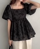 【ジュノア/JUNOAH】のMeiru 2wayオフショルジャガードペプラムトップス ブラック|ID: prp329100004573546 ipo3291000000032468542