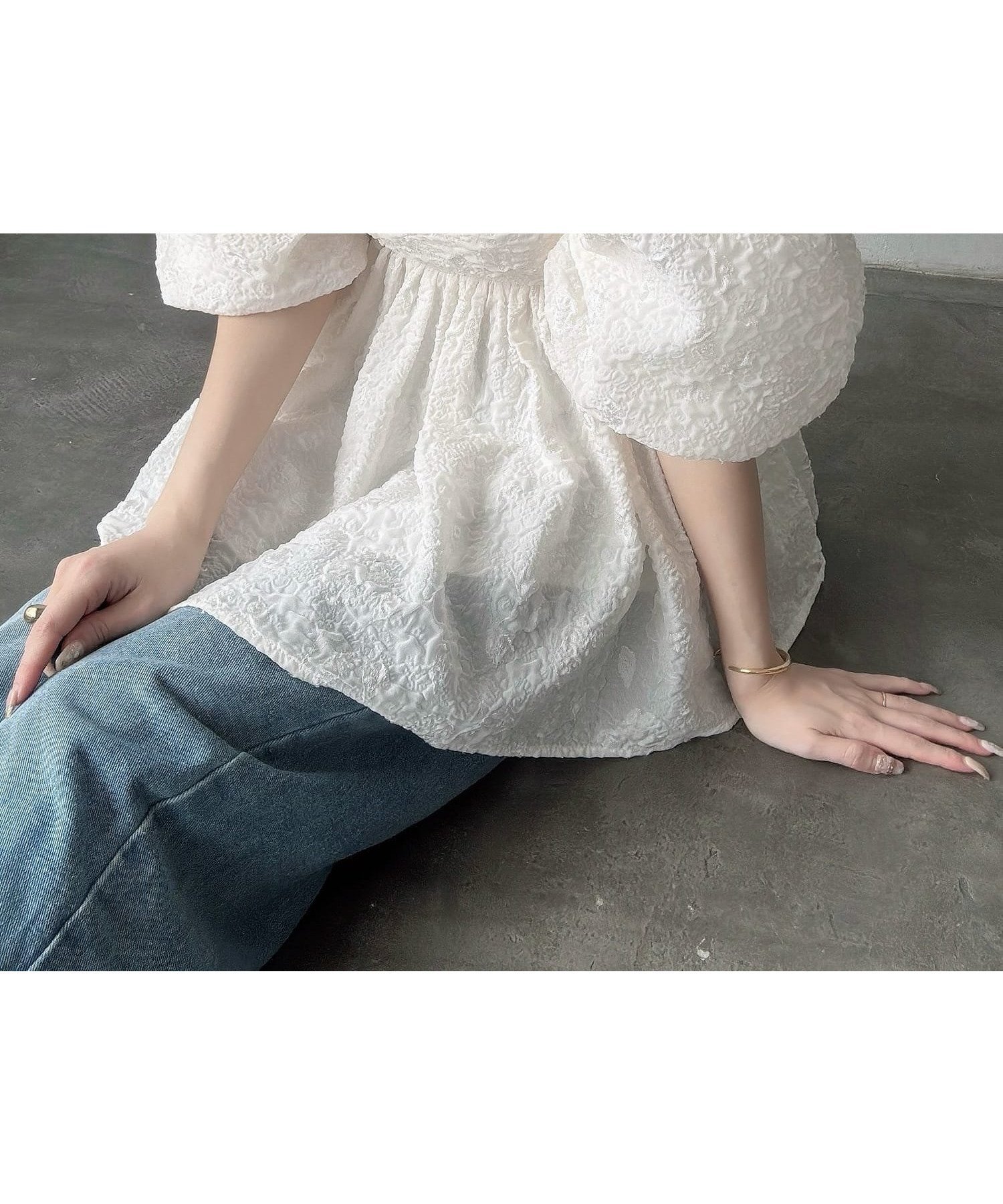 【ジュノア/JUNOAH】のMeiru 2wayオフショルジャガードペプラムトップス インテリア・キッズ・メンズ・レディースファッション・服の通販 founy(ファニー) 　ファッション　Fashion　レディースファッション　Ladies' Fashion Online　トップス・カットソー　Tops/Tshirt　アイボリー|ID: prp329100004573546 ipo3291000000032468544