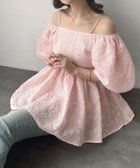 【ジュノア/JUNOAH】のMeiru 2wayオフショルジャガードペプラムトップス ピンク|ID: prp329100004573546 ipo3291000000032468550