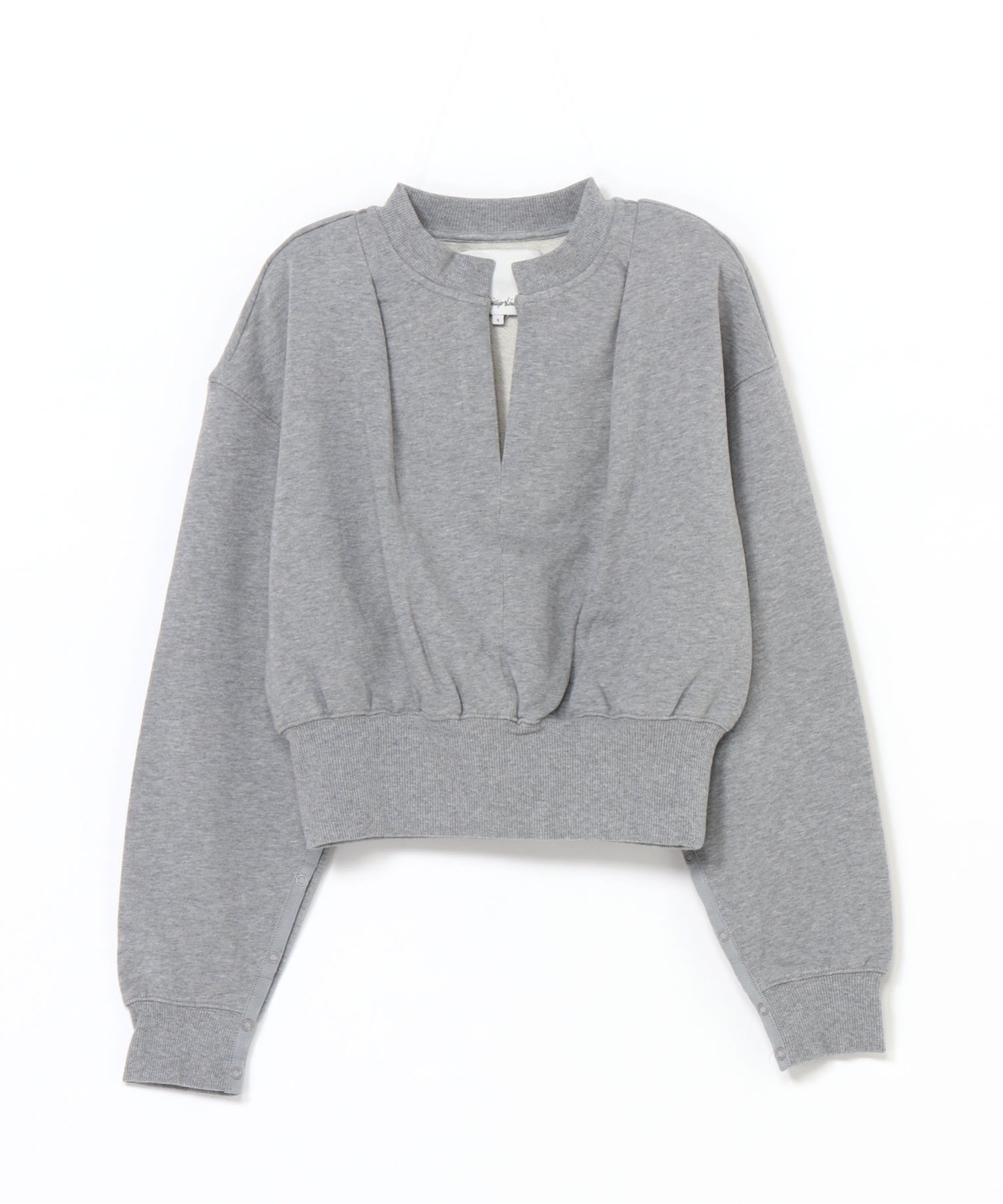 【スリーワン フィリップリム/3.1 Phillip Lim】のクロップド スウェットシャツ インテリア・キッズ・メンズ・レディースファッション・服の通販 founy(ファニー) 　ファッション　Fashion　レディースファッション　Fashion for Women　トップス・カットソー　Cut & Sew Tops　シャツ・ブラウス・オフィスカジュアル　Elegant Blouses & Button-Ups　レディースパーカー・カジュアルフーディー　Casual Hoodies & Sweatshirts　スウェット・クルーネックトップス　Sweatshirts & Crewnecks / Relaxed Fit Sweat Tops　クロップド　Cropped, Short Length　スリーブ　Sleeve, Long Sleeve / Short Sleeve　GREY MELANGE|ID: prp329100004573556 ipo3291000000032737314