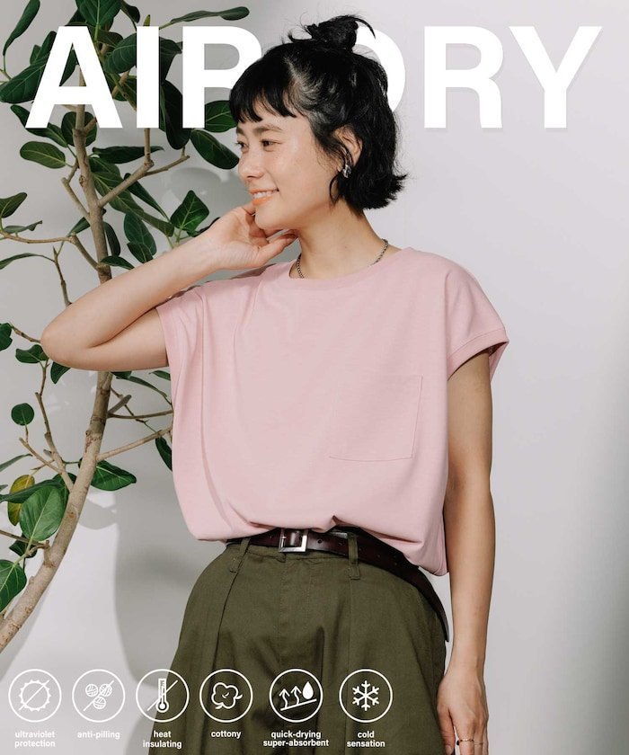 【フリークスストア/FREAK'S STORE】の接触冷感/速乾/UVカット AIRDRY HIGHCOOL フレンチスリーブTシャツ/機能素材 25SS インテリア・キッズ・メンズ・レディースファッション・服の通販 founy(ファニー) 　ファッション　Fashion　レディースファッション　WOMEN　トップス・カットソー　Tops/Tshirt　シャツ/ブラウス　Shirts/Blouses　ロング / Tシャツ　T-Shirts　2025年　2025　2025春夏・S/S　Ss,Spring/Summer,2025　シンプル　Simple　スリーブ　Sleeve　フレンチ　French　ベーシック　Basic　ロールアップ　Roll Up　夏　Summer　S/S・春夏　Ss・Spring/Summer　ピンク|ID: prp329100004573623 ipo3291000000032371912