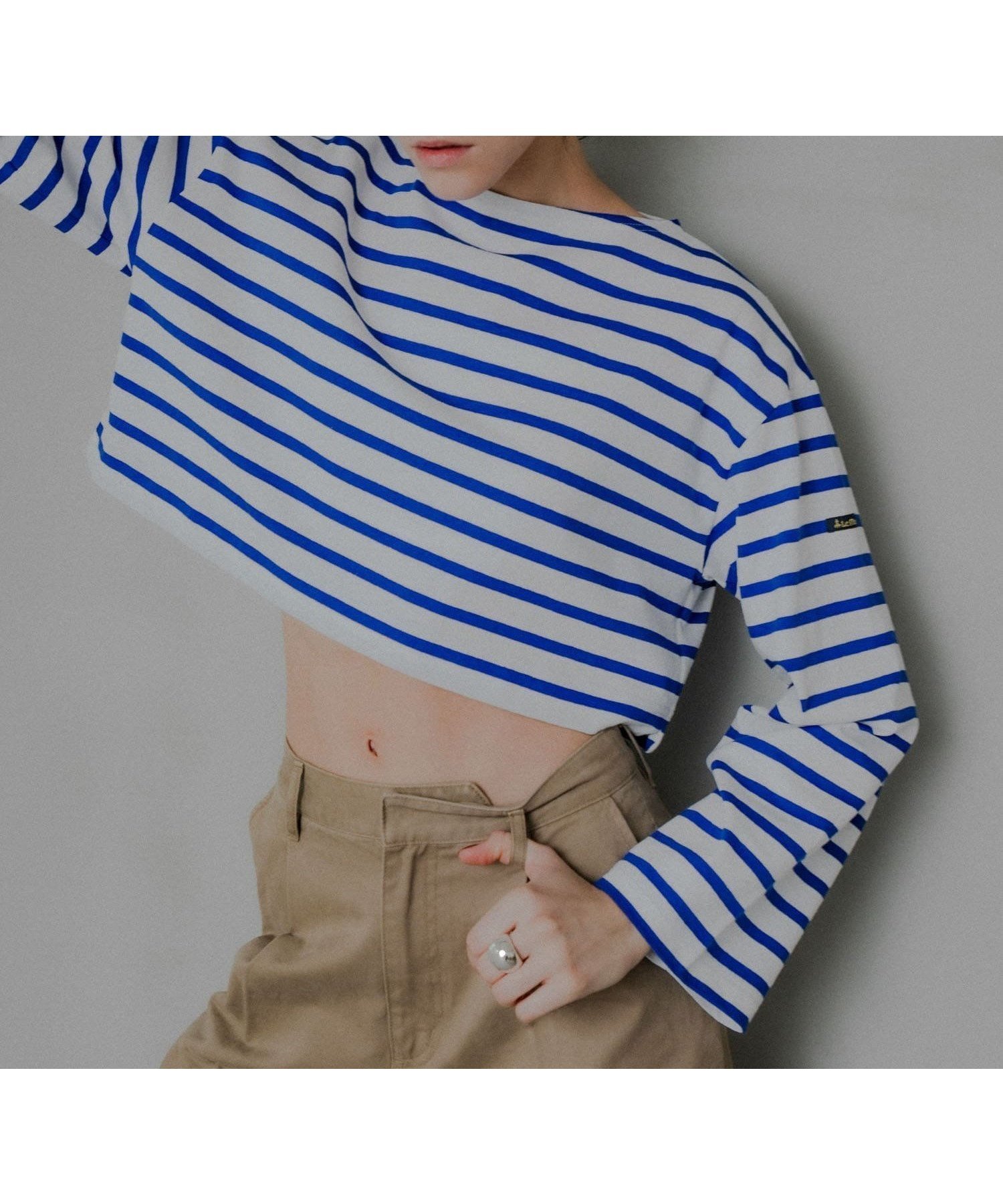【アーバンリサーチ/URBAN RESEARCH】の『WEB/一部店舗限定』『別注』Le minor*UR Border cropped Tee インテリア・キッズ・メンズ・レディースファッション・服の通販 founy(ファニー) 　ファッション　Fashion　レディースファッション　WOMEN　インナー　Inner　コンパクト　Compact　ジャケット　Jacket　バスク　Basque　バランス　Balance　フランス　France　ベーシック　Basic　別注　Special Order　ルーズ　Loose　S/S・春夏　Ss・Spring/Summer　夏　Summer　2025年　2025　2025春夏・S/S　Ss,Spring/Summer,2025　Bla/roy|ID: prp329100004573673 ipo3291000000032372970