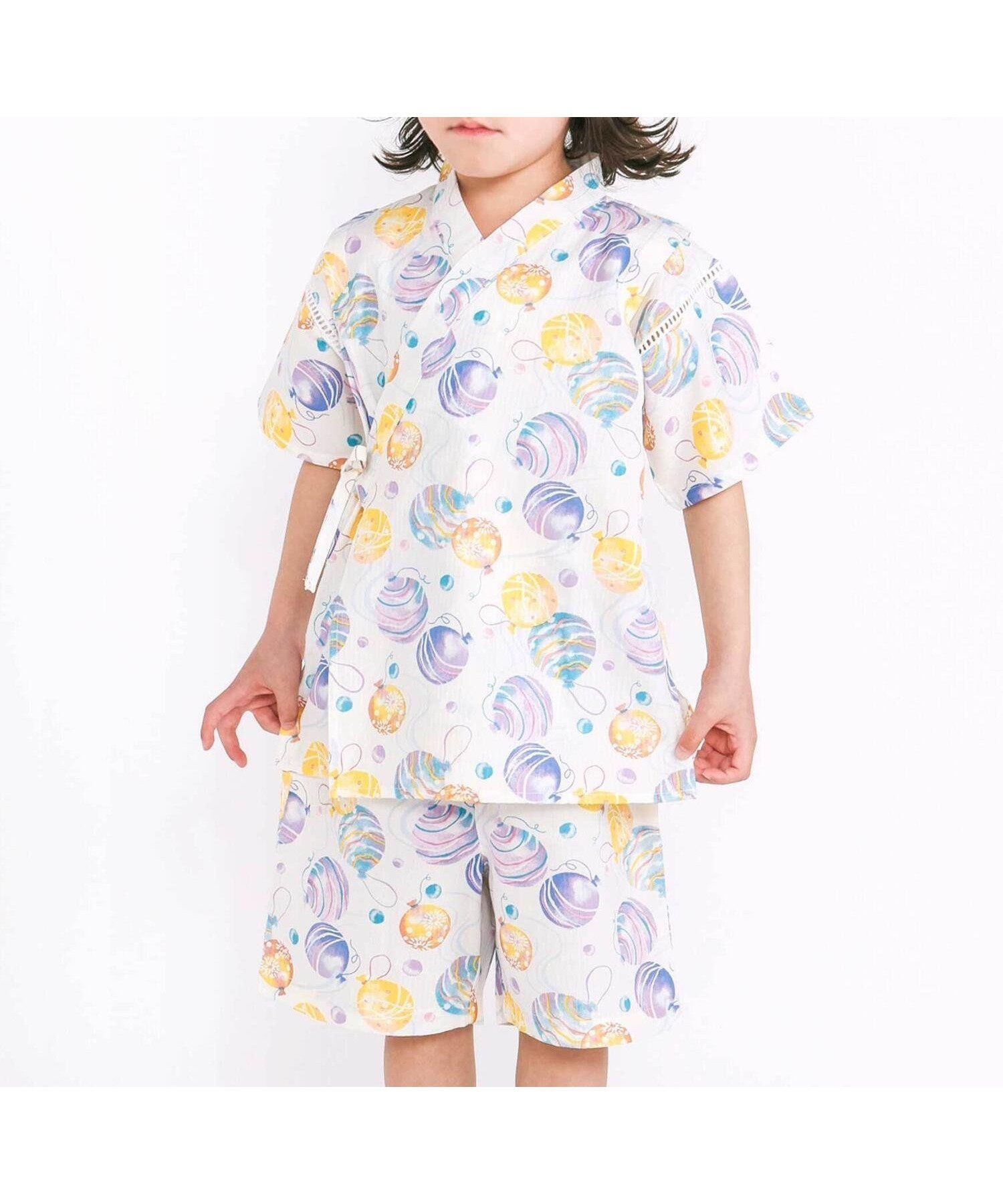 【その他のブランド/Other】の【お揃い】モチーフ総柄甚平(80~130cm) インテリア・キッズ・メンズ・レディースファッション・服の通販 founy(ファニー) 　ファッション　Fashion　キッズファッション　Fashion for Kids　春　Spring　ボトム　Bottoms, Lower Wear　モチーフ　Motif, Design Theme　S/S・春夏　SS, Spring/Summer, Warm Season　おすすめ　Recommended / Our Picks　夏　Summer　ホワイト系|ID: prp329100004573686 ipo3291000000032985239