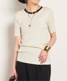 【エーピーストゥディオ/AP STUDIO】のボーダーTシャツ 人気、トレンドファッション・服の通販 founy(ファニー) ファッション Fashion レディースファッション Ladies' Fashion Online トップス・カットソー Tops/Tshirt シャツ/ブラウス Shirts/Blouses ロング / Tシャツ T-Shirts ストレッチ Stretch デニム Denim ボーダー Border モダン Modern エレガント 上品 Elegant |ID:prp329100004573705