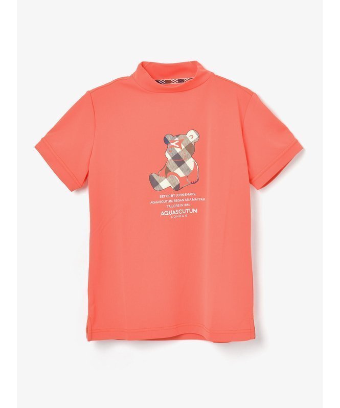 【アクアスキュータム/Aquascutum】のGOLF WOMEN クラブチェックベアモックネック インテリア・キッズ・メンズ・レディースファッション・服の通販 founy(ファニー) 　ファッション　Fashion　レディースファッション　Ladies' Fashion Online　ゴルフ　Golf　チェック　Check　プリント　Print　モックネック　Mock Neck　吸水　Water Absorption　オレンジ|ID: prp329100004573709 ipo3291000000032607052
