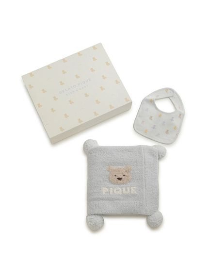 【ジェラート ピケ/gelato pique / KIDS】の【ラッピング済み】【BABY】ベアブランケット スタイ2点セット ギフトBOX インテリア・キッズ・メンズ・レディースファッション・服の通販 founy(ファニー) 　ファッション　Fashion　キッズファッション　KIDS Children’s Clothing　ギフト プレゼント　Gift Present　ブランケット　Blanket　BLU[086]|ID: prp329100004573719 ipo3291000000032595205
