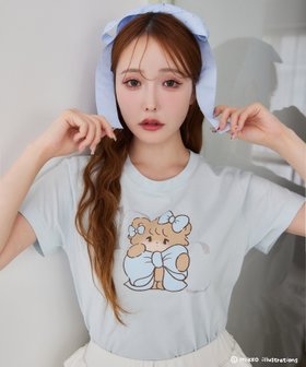 【ナイスクラップ/NICE CLAUP】の【mikko コラボ】プリントTシャツ 人気、トレンドファッション・服の通販 founy(ファニー) ファッション Fashion レディースファッション WOMEN トップス・カットソー Tops/Tshirt シャツ/ブラウス Shirts/Blouses ロング / Tシャツ T-Shirts おすすめ Recommend ガーリー Girly コラボ Collaboration ショート Short デニム Denim トレンド Trend フリル Frills フロント Front プリント Print プリーツ Pleats ミニスカート Mini Skirt モチーフ Motif リボン Ribbon |ID:prp329100004573739
