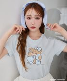 【ナイスクラップ/NICE CLAUP】の【mikko コラボ】プリントTシャツ 人気、トレンドファッション・服の通販 founy(ファニー) ファッション Fashion レディースファッション WOMEN トップス・カットソー Tops/Tshirt シャツ/ブラウス Shirts/Blouses ロング / Tシャツ T-Shirts おすすめ Recommend ガーリー Girly コラボ Collaboration ショート Short デニム Denim トレンド Trend フリル Frills フロント Front プリント Print プリーツ Pleats ミニスカート Mini Skirt モチーフ Motif リボン Ribbon thumbnail サックスブルー|ID: prp329100004573739 ipo3291000000032374175