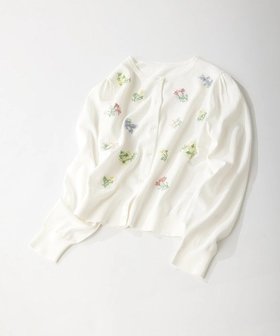 【ストロベリーフィールズ/STRAWBERRY FIELDS】のリボンフラワー刺繍ニットカーディガン 人気、トレンドファッション・服の通販 founy(ファニー) ファッション Fashion レディースファッション WOMEN トップス・カットソー Tops/Tshirt ニット Knit Tops カーディガン Cardigans カーディガン Cardigan フラワー Flower リボン Ribbon |ID:prp329100004573755