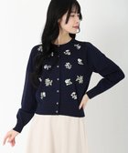 【ストロベリーフィールズ/STRAWBERRY FIELDS】のリボンフラワー刺繍ニットカーディガン 人気、トレンドファッション・服の通販 founy(ファニー) ファッション Fashion レディースファッション WOMEN トップス・カットソー Tops/Tshirt ニット Knit Tops カーディガン Cardigans カーディガン Cardigan フラワー Flower リボン Ribbon thumbnail ネイビー|ID: prp329100004573755 ipo3291000000032374388