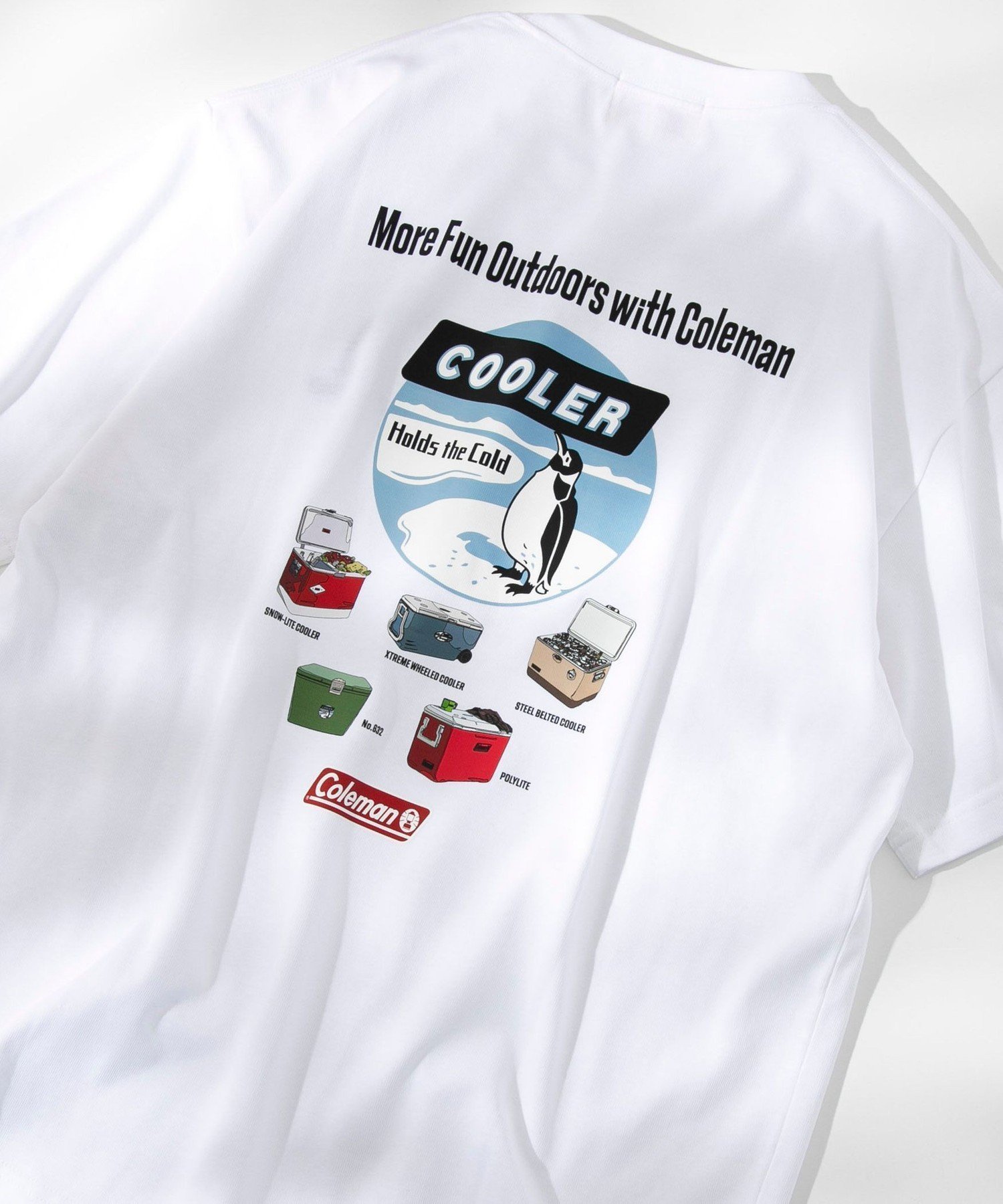 【コーエン メン/COEN / MEN】のColeman(コールマン)クーラーボックス COOL Tシャツ ー接触冷感ー インテリア・キッズ・メンズ・レディースファッション・服の通販 founy(ファニー) 　ファッション　Fashion　メンズファッション　Men's Style Online　アウトドア　Outdoor　シンプル　Simple　スペシャル　Special　フロント　Front　プリント　Print　ボックス　Box　別注　Special Order　おすすめ　Recommend　夏　Summer　WHITE|ID: prp329100004573756 ipo3291000000032583202