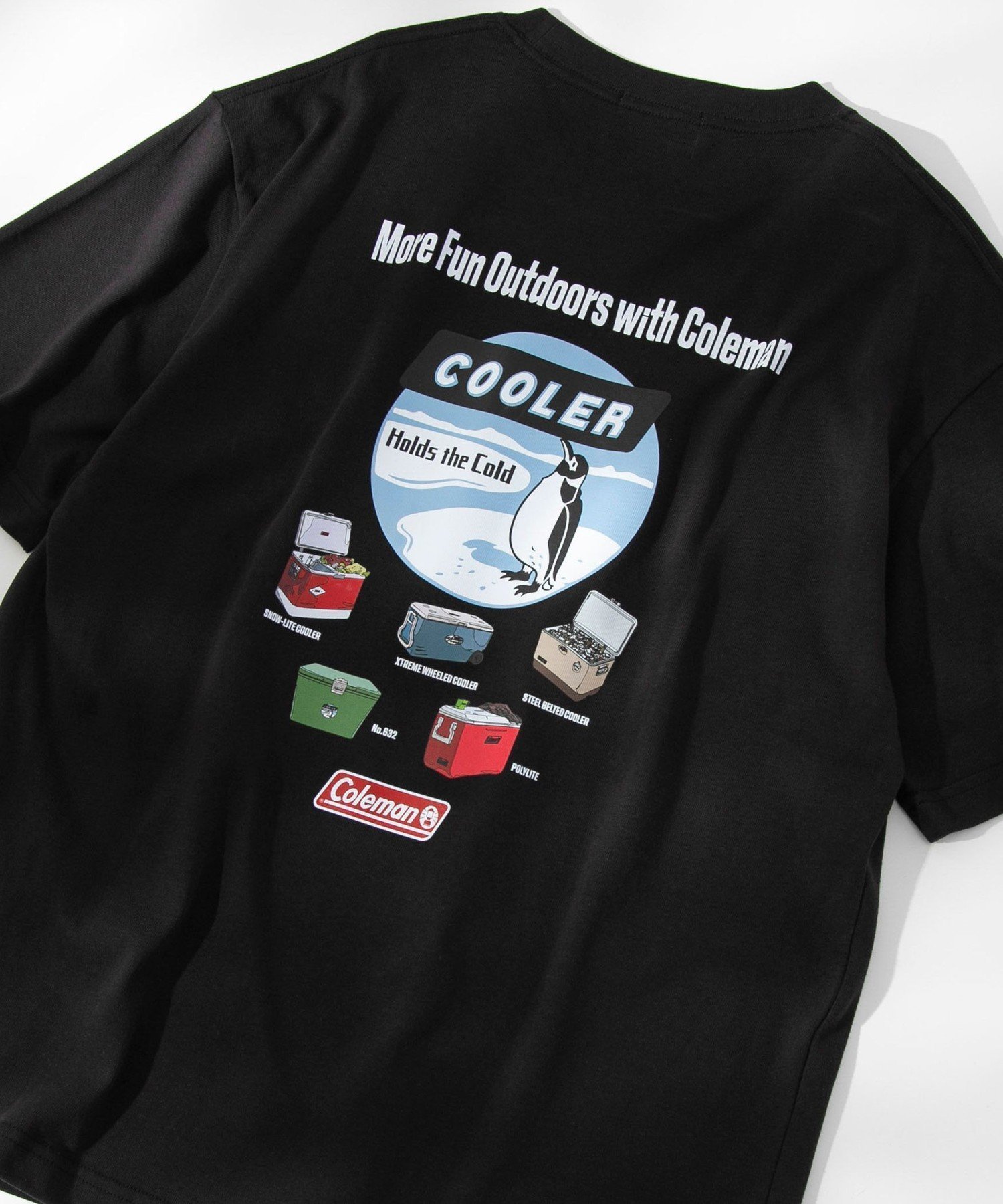 【コーエン メン/COEN / MEN】のColeman(コールマン)クーラーボックス COOL Tシャツ ー接触冷感ー インテリア・キッズ・メンズ・レディースファッション・服の通販 founy(ファニー) 　ファッション　Fashion　メンズファッション　Men's Style Online　アウトドア　Outdoor　シンプル　Simple　スペシャル　Special　フロント　Front　プリント　Print　ボックス　Box　別注　Special Order　おすすめ　Recommend　夏　Summer　BLACK|ID: prp329100004573756 ipo3291000000032583205