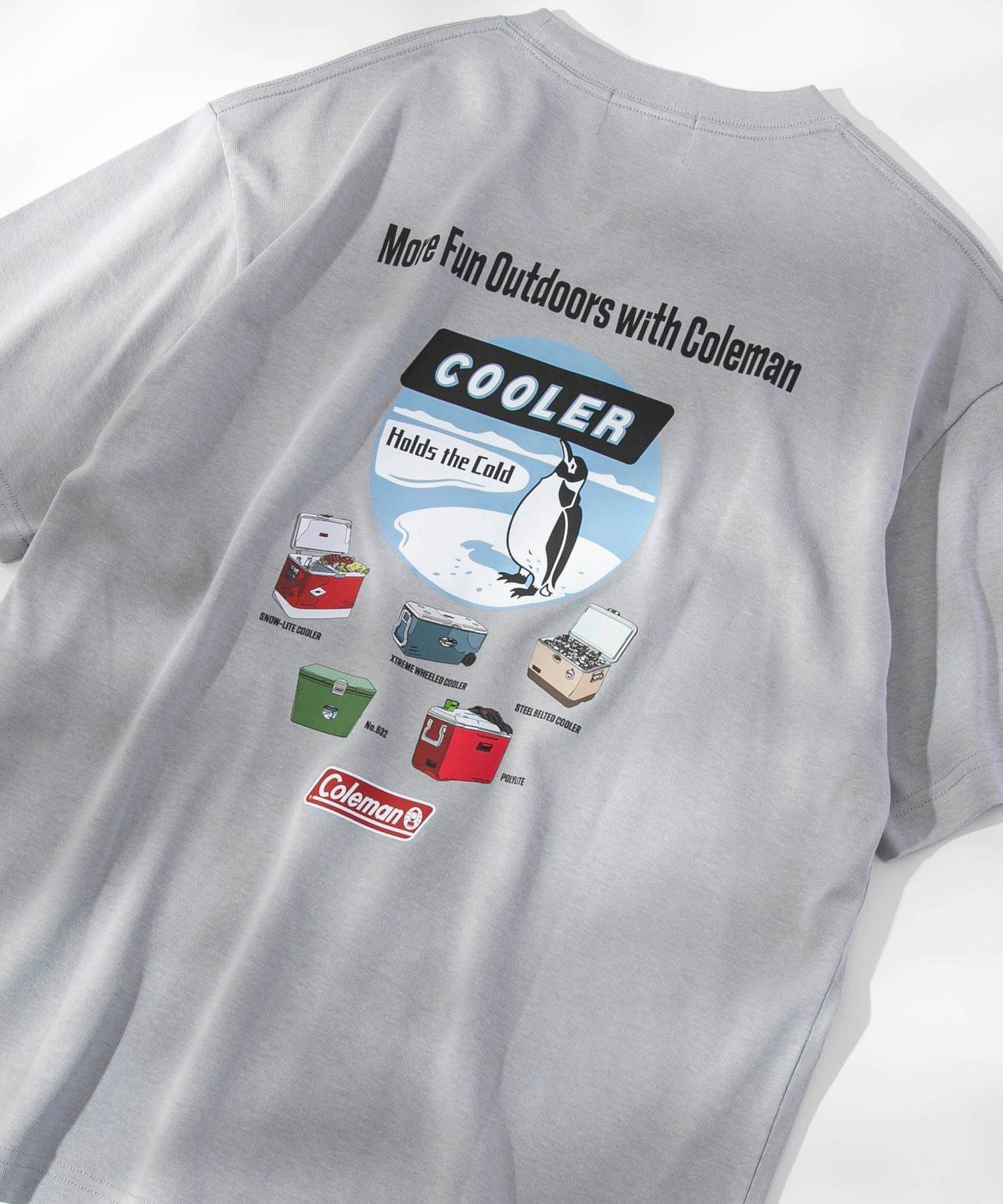 【コーエン メン/COEN / MEN】のColeman(コールマン)クーラーボックス COOL Tシャツ ー接触冷感ー インテリア・キッズ・メンズ・レディースファッション・服の通販 founy(ファニー) 　ファッション　Fashion　メンズファッション　Men's Style Online　アウトドア　Outdoor　シンプル　Simple　スペシャル　Special　フロント　Front　プリント　Print　ボックス　Box　別注　Special Order　おすすめ　Recommend　夏　Summer　LT.GRAY|ID: prp329100004573756 ipo3291000000032583207