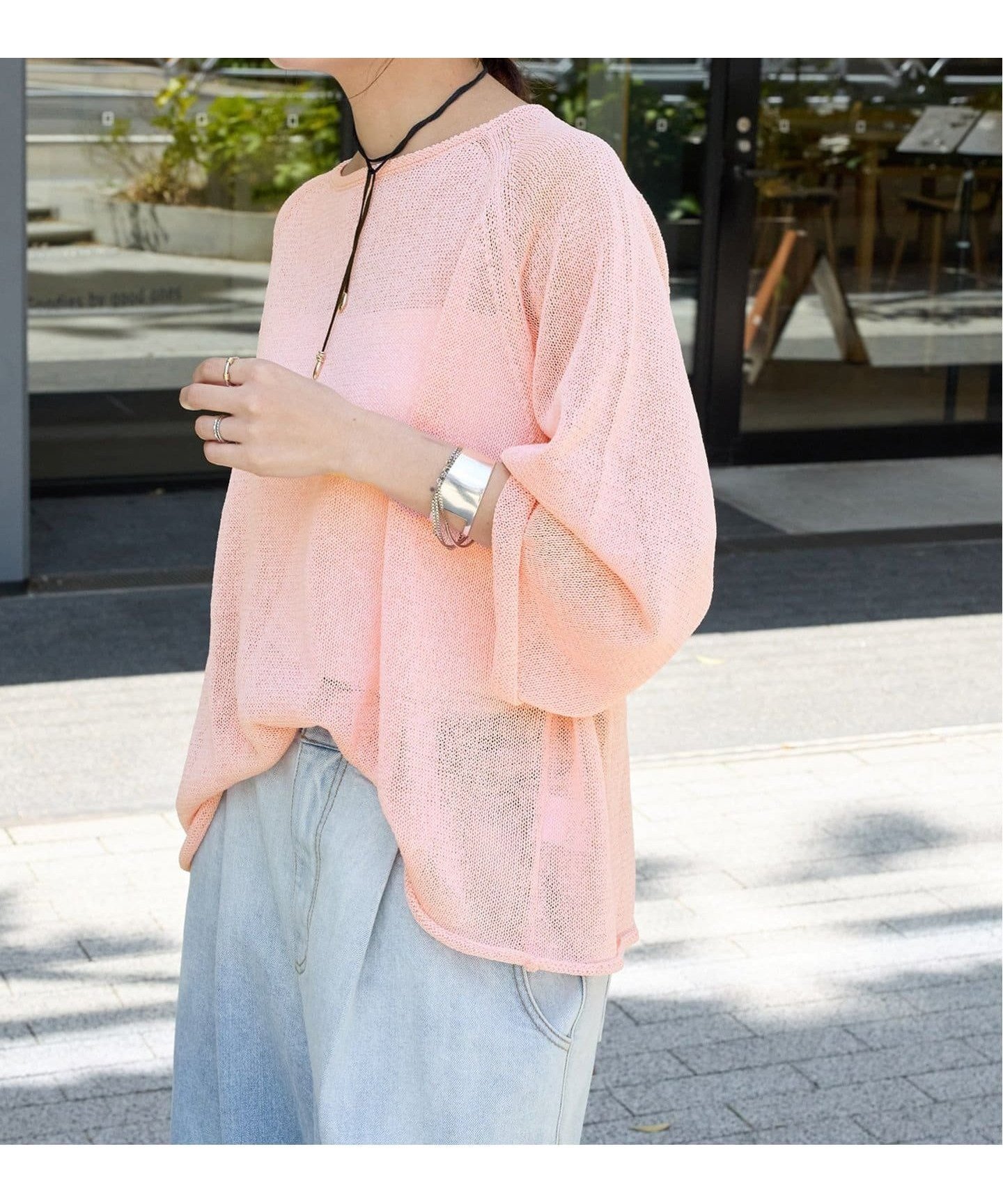 【ジャーナルスタンダード/JOURNAL STANDARD】のペーパーヤーンサマーニットプルオーバー インテリア・キッズ・メンズ・レディースファッション・服の通販 founy(ファニー) 　ファッション　Fashion　レディースファッション　WOMEN　トップス・カットソー　Tops/Tshirt　ニット　Knit Tops　プルオーバー　Pullover　2025年　2025　2025春夏・S/S　Ss,Spring/Summer,2025　おすすめ　Recommend　シアー　Sheer　ワイド　Wide　夏　Summer　旅行　Travel　長袖　Long Sleeve　ピンク|ID: prp329100004573761 ipo3291000000032374453