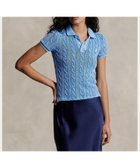 【ラルフローレン/RALPH LAUREN】のケーブルニット ポロシャツ 人気、トレンドファッション・服の通販 founy(ファニー) ファッション Fashion レディースファッション WOMEN トップス・カットソー Tops/Tshirt ニット Knit Tops シャツ/ブラウス Shirts/Blouses ポロシャツ Polo Shirts スリム Slim フィット Fit ポロシャツ Polo Shirt 半袖 Short Sleeve thumbnail 400ブルー|ID: prp329100004573769 ipo3291000000032374510