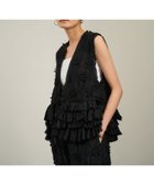 【サロン アダム エ ロペ/SALON adam et rope'】の【crinkle crinkle crinkle(クリンクルクリンクルクリンクル)】frill rayon shantung vest / フリルベスト ブラック(01)|ID: prp329100004573777 ipo3291000000032619461