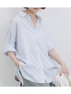 【サマンサモスモス/Samansa Mos2】の【接触冷感】マルチスタイルシャツ 人気、トレンドファッション・服の通販 founy(ファニー) ファッション Fashion レディースファッション WOMEN トップス・カットソー Tops/Tshirt シャツ/ブラウス Shirts/Blouses おすすめ Recommend シンプル Simple ストライプ Stripe ベーシック Basic 無地 Plain Color thumbnail ブルー|ID: prp329100004573781 ipo3291000000032374683