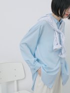 【サマンサモスモス/Samansa Mos2】の【接触冷感】マルチスタイルシャツ 人気、トレンドファッション・服の通販 founy(ファニー) ファッション Fashion レディースファッション WOMEN トップス・カットソー Tops/Tshirt シャツ/ブラウス Shirts/Blouses おすすめ Recommend シンプル Simple ストライプ Stripe ベーシック Basic 無地 Plain Color thumbnail サックスブルー|ID: prp329100004573781 ipo3291000000032374684