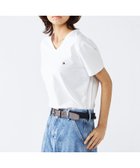 【トミーヒルフィガー/TOMMY HILFIGER / MEN】の【オンライン限定】トミーヒルフィガー ワンポイントロゴVネックオーバーサイズTシャツ ホワイト100|ID: prp329100004573837 ipo3291000000032973586