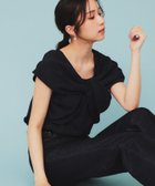 【インデックス/INDEX】のビッグリボンショールブラウス【洗濯機洗い可/吸水速乾/防シワ/抗ピル/イージーアイロン】 ネイビー|ID: prp329100004573843 ipo3291000000032682657