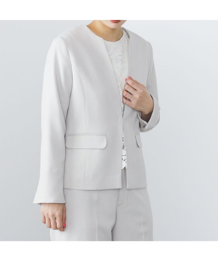 【ビームス ハート/BEAMS HEART】のドビー ノーカラージャケット(S~M) インテリア・キッズ・メンズ・レディースファッション・服の通販 founy(ファニー) https://founy.com/ ファッション Fashion レディースファッション Ladies' Fashion Online アウター Coat Outerwear ジャケット Jackets ノーカラージャケット No Collar Leather Jackets インナー Inner カットソー Cut And Sew ジャケット Jacket セットアップ Set Up ファブリック Fabric フィット Fit フロント Front おすすめ Recommend エレガント 上品 Elegant セレモニー Ceremony 入学式 Entrance Ceremony 卒業式 Graduation Ceremony 結婚式 Wedding Ceremony 披露宴 Wedding Reception |ID: prp329100004574047 ipo3291000000032379210