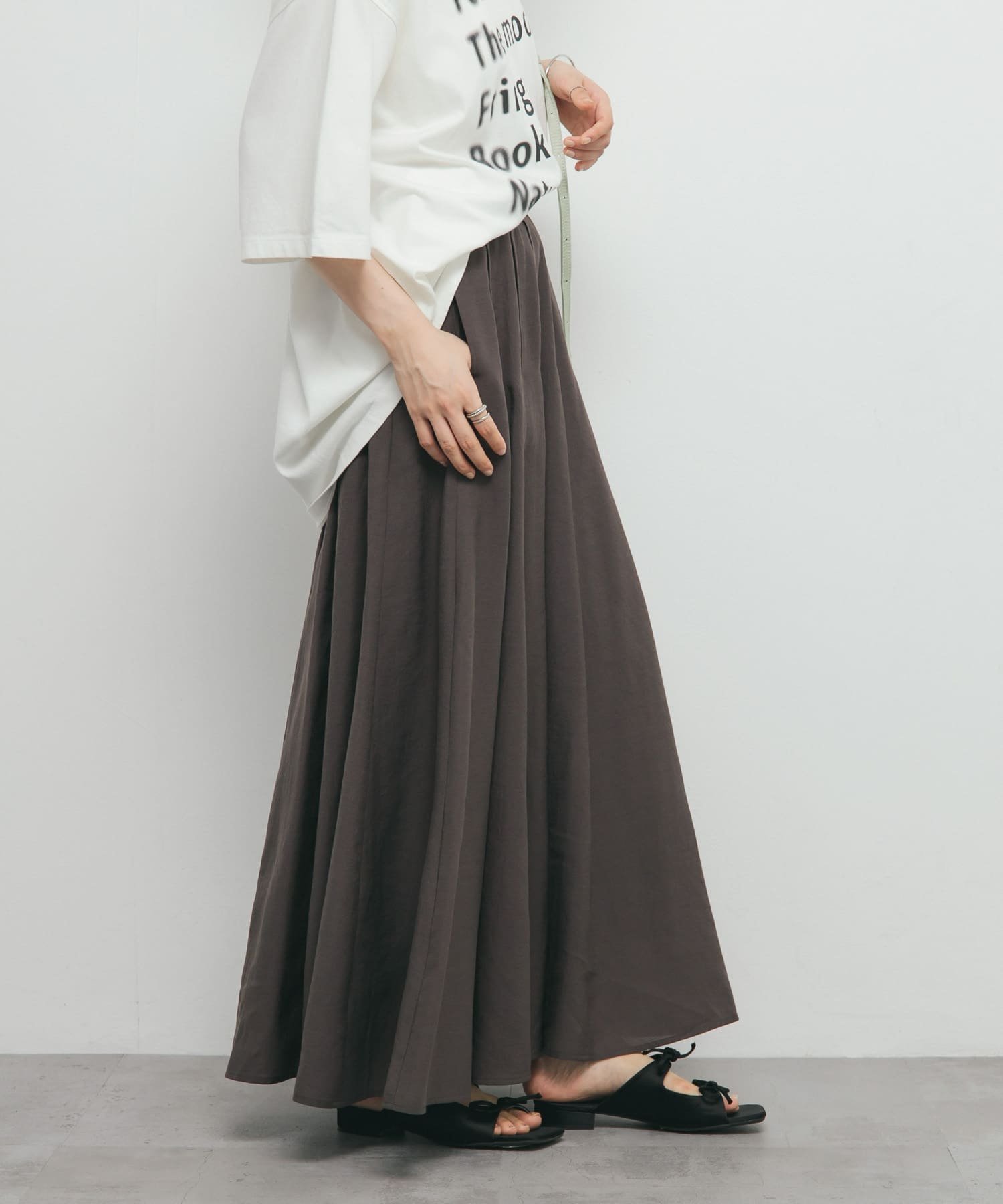 【ケービーエフ/KBF / URBAN RESEARCH】のワイドフレアシアースカート 人気、トレンドファッション・服の通販 founy(ファニー) 　ファッション　Fashion　レディースファッション　WOMEN　スカート　Skirt　2025年　2025　2025春夏・S/S　Ss,Spring/Summer,2025　ベーシック　Basic　夏　Summer　S/S・春夏　Ss・Spring/Summer　 other-1|ID: prp329100004574126 ipo3291000000032379777