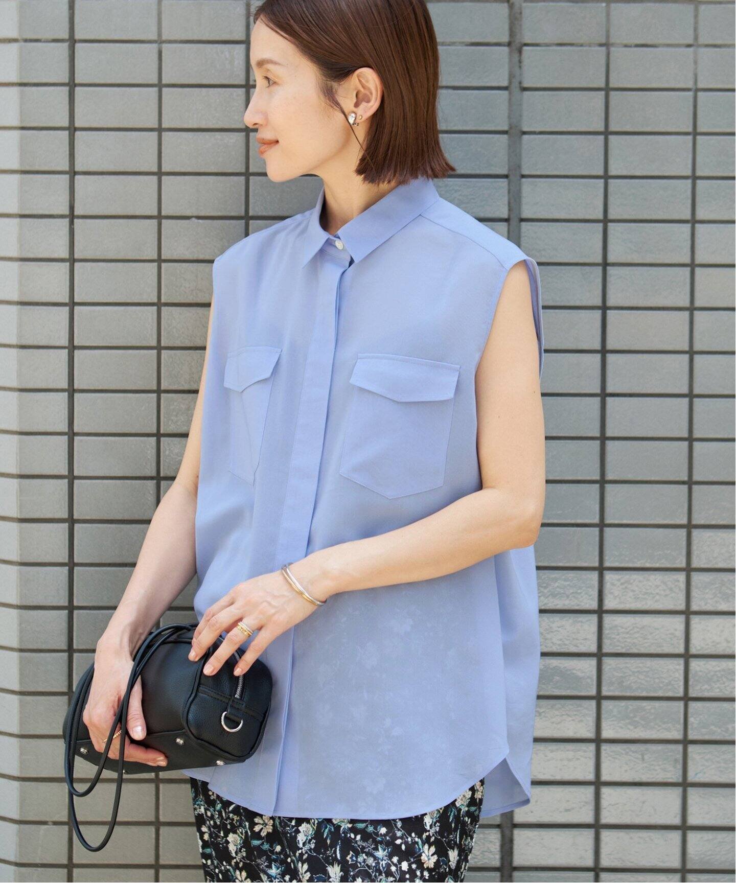 【イエナ/IENA】のノースリーブシアーシャツ 人気、トレンドファッション・服の通販 founy(ファニー) 　ファッション　Fashion　レディースファッション　Ladies' Fashion Online　トップス・カットソー　Tops/Tshirt　キャミソール / ノースリーブ　No Sleeves　シャツ/ブラウス　Shirts/Blouses　2025年　2025　2025春夏・S/S　Ss,Spring/Summer,2025　シアー　Sheer　ノースリーブ　No Sleeve　バランス　Balance　ポケット　Pocket　ミックス　Mix　ワーク　Work　エレガント 上品　Elegant　夏　Summer　 other-1|ID: prp329100004574147 ipo3291000000032609391