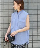【イエナ/IENA】のノースリーブシアーシャツ サックスブルー|ID: prp329100004574147 ipo3291000000032609392