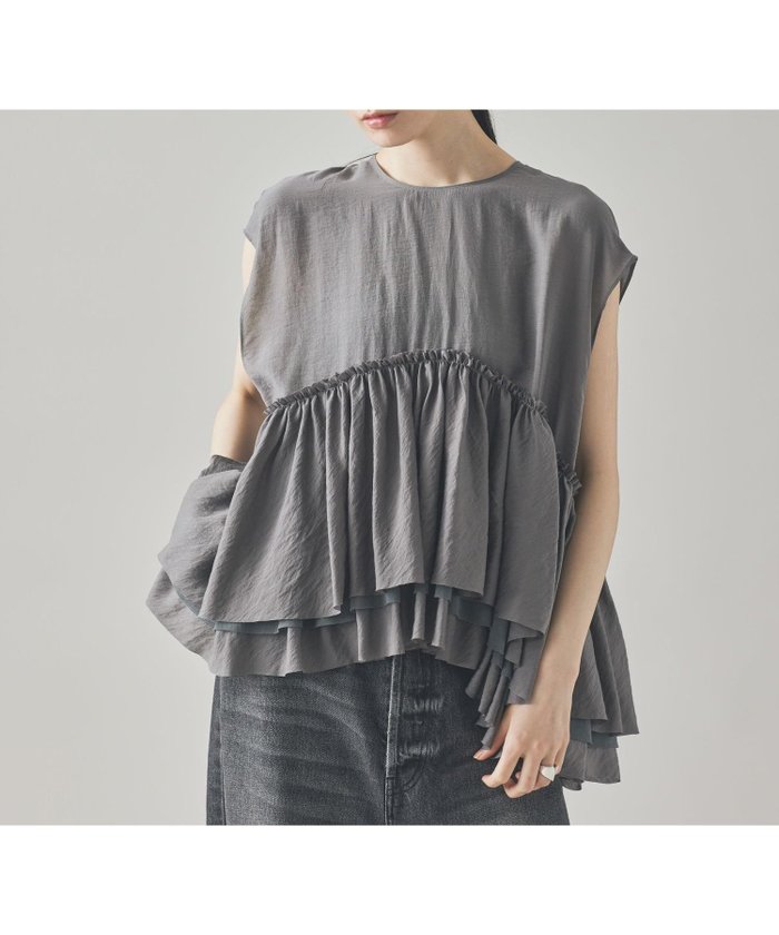 【カレンソロジー/Curensology】のシアーギャザーブラウス インテリア・キッズ・メンズ・レディースファッション・服の通販 founy(ファニー) https://founy.com/ ファッション Fashion レディースファッション Fashion for Women トップス・カットソー Cut & Sew Tops シャツ・ブラウス・オフィスカジュアル Elegant Blouses & Button-Ups エレガント 上品 Elegant ギャザー Gathered, Ruffled シルク Silk, 100% Silk ボトム Bottoms, Lower Wear リボン Ribbon, Bow 日本製 Made In Japan |ID: prp329100004574232 ipo3291000000032611583