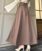 【ジュノア/JUNOAH】のハイウエストレースアップフレアスカート ピンクベージュ|ID: prp329100004574252 ipo3291000000032689811