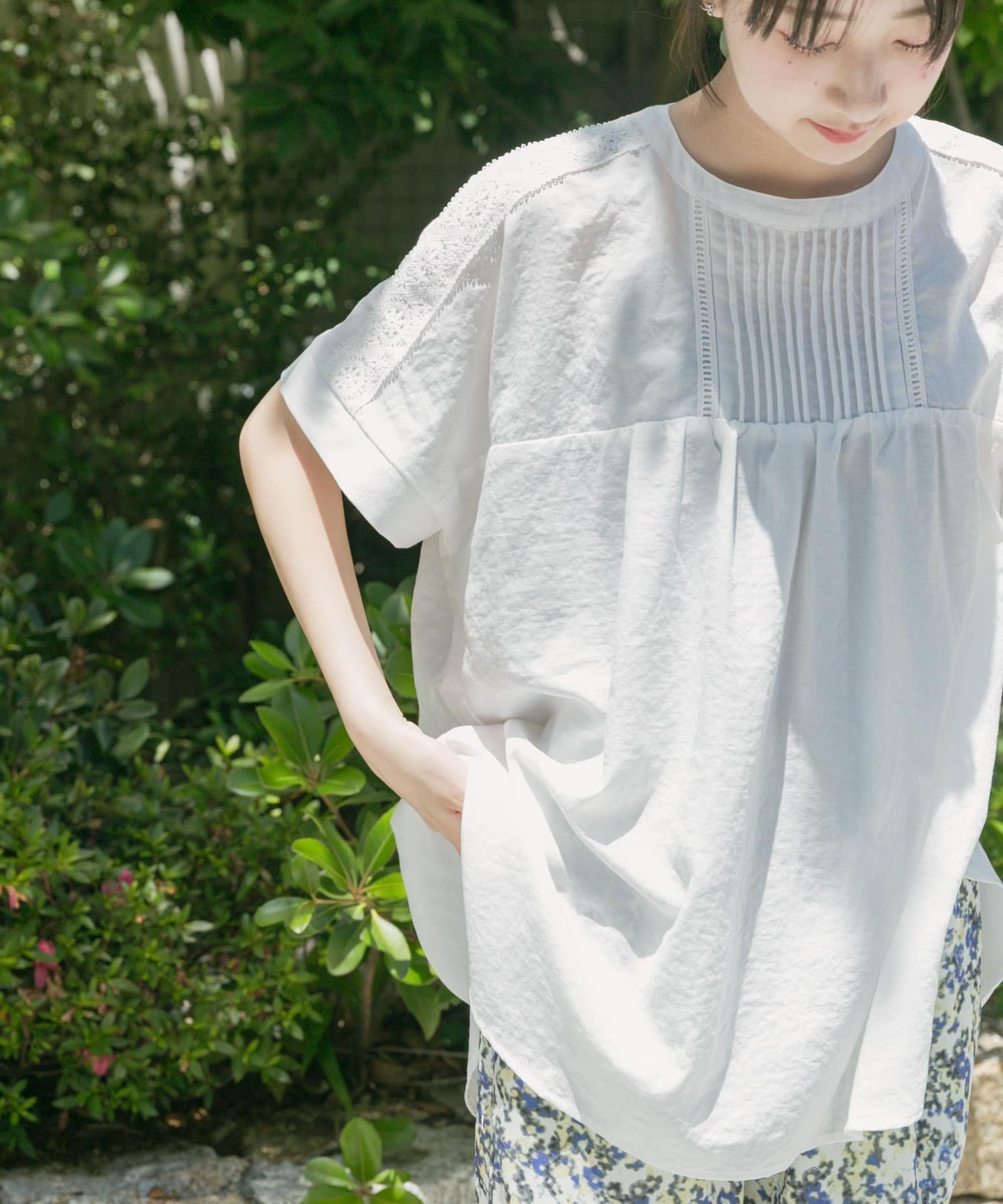 【その他のブランド/Other】のピンタックレースブラウス インテリア・キッズ・メンズ・レディースファッション・服の通販 founy(ファニー) 　ファッション　Fashion　レディースファッション　Fashion for Women　トップス・カットソー　Cut & Sew Tops　シャツ・ブラウス・オフィスカジュアル　Elegant Blouses & Button-Ups　2025年　2025　2025春夏・S/S　Spring/Summer 2025 SS25　レース　Lace, Lace Fabric　エレガント 上品　Elegant　夏　Summer　S/S・春夏　SS, Spring/Summer, Warm Season　OFF|ID: prp329100004574269 ipo3291000000032381417
