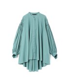 【マーコート/MARcourt】のmizuiro ind ピンタックパフスリーブシャツ 人気、トレンドファッション・服の通販 founy(ファニー) ファッション Fashion レディースファッション WOMEN トップス・カットソー Tops/Tshirt シャツ/ブラウス Shirts/Blouses スタンド Stand スリーブ Sleeve フロント Front ポケット Pocket 人気 Popularity 無地 Plain Color 長袖 Long Sleeve thumbnail グリーン|ID: prp329100004574279 ipo3291000000032381491