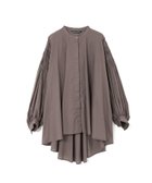 【マーコート/MARcourt】のmizuiro ind ピンタックパフスリーブシャツ 人気、トレンドファッション・服の通販 founy(ファニー) ファッション Fashion レディースファッション WOMEN トップス・カットソー Tops/Tshirt シャツ/ブラウス Shirts/Blouses スタンド Stand スリーブ Sleeve フロント Front ポケット Pocket 人気 Popularity 無地 Plain Color 長袖 Long Sleeve thumbnail グレー|ID: prp329100004574279 ipo3291000000032381506