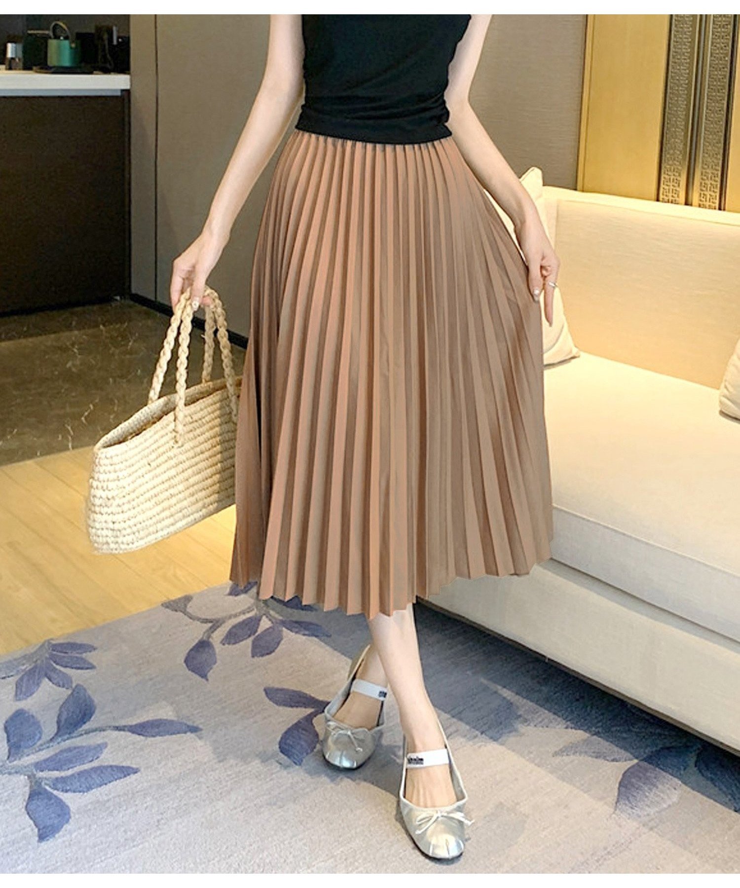 【アミュレット/Amulet】の【Dewlily】ロングプリーツスカート インテリア・キッズ・メンズ・レディースファッション・服の通販 founy(ファニー) 　ファッション　Fashion　レディースファッション　WOMEN　スカート　Skirt　プリーツスカート　Pleated Skirts　スウェット　Sweat　プリーツ　Pleats　ロング　Long　ベージュ|ID: prp329100004574297 ipo3291000000032381838