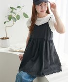 【ディスコート/Discoat】のレース使いキャミチュニック ブラック|ID: prp329100004574309 ipo3291000000033241600