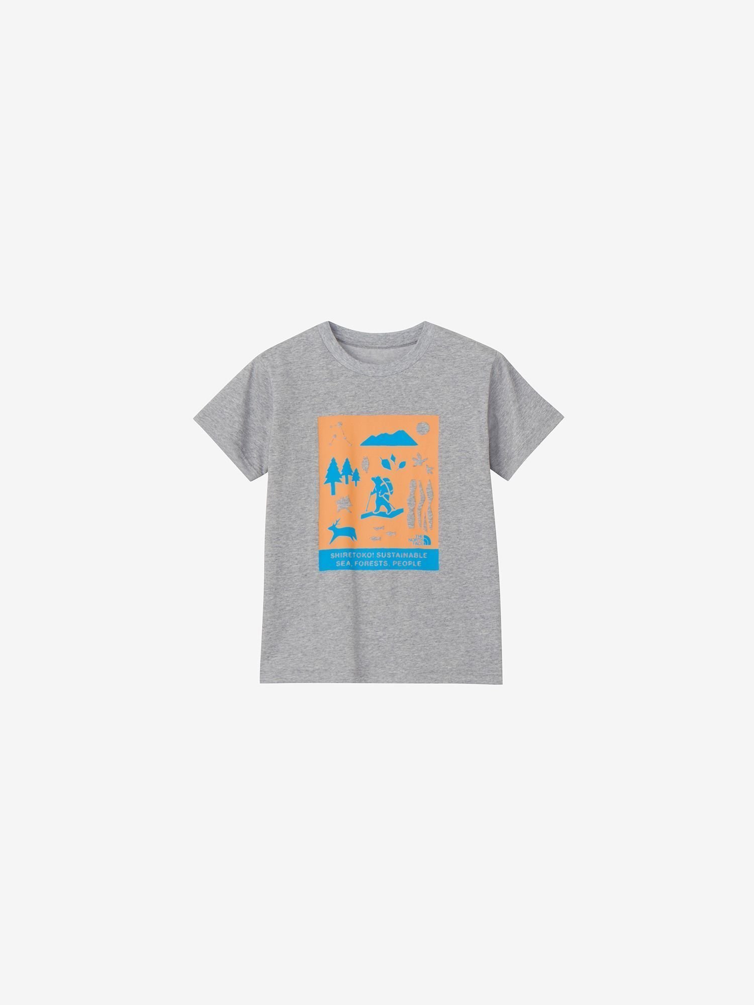 【ザ ノース フェイス/THE NORTH FACE / KIDS】のショートスリーブシレトコトコティー(キッズ) インテリア・キッズ・メンズ・レディースファッション・服の通販 founy(ファニー) 　ファッション　Fashion　キッズファッション　KIDS　アウトドア　Outdoor　イラスト　Illustration　キャラクター　Character　グラフィック　Graphic　フロント　Front　半袖　Short Sleeve　ミックスグレー|ID: prp329100004574328 ipo3291000000032382198