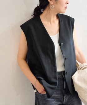 【フレームワーク/FRAMeWORK】のノーカラーベスト 人気、トレンドファッション・服の通販 founy(ファニー) ファッション Fashion レディースファッション Fashion for Women アウター Coat / Outerwear Collection トップス・カットソー Cut & Sew Tops ベスト&ジレ / 重ね着スタイル Vests & Gilets おすすめ Recommended / Our Picks セットアップ Set-Up, Coordinated Outfit ツイル Twist, Twisted Detail ベスト Vest, Waistcoat 羽織 Haori, Light Jacket |ID:prp329100004574335