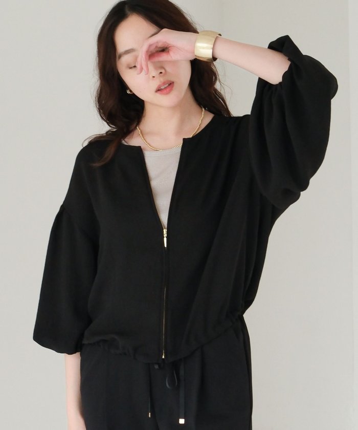 【エルーラ/Elura】のサラサラサマーブルゾン / 451131 インテリア・キッズ・メンズ・レディースファッション・服の通販 founy(ファニー) https://founy.com/ ファッション Fashion レディースファッション Fashion for Women アウター Coat / Outerwear Collection ブルゾンジャケット・スポーティアウター Blouson Jackets ジョーゼット Georgette, Semi-Sheer Fabric スラックス Slacks, Dress Pants スリーブ Sleeve, Long Sleeve / Short Sleeve タンク Tank Top, Sleeveless Top デニム Denim, Jeans Material バランス Balance, Style Balance バルーン Balloon, Balloon Silhouette フェミニン Feminine, Girly ブルゾン Blouson, Bomber Jacket ワイド Wide, Wide Fit ヴィンテージ Vintage Style エレガント 上品 Elegant |ID: prp329100004574339 ipo3291000000032382235