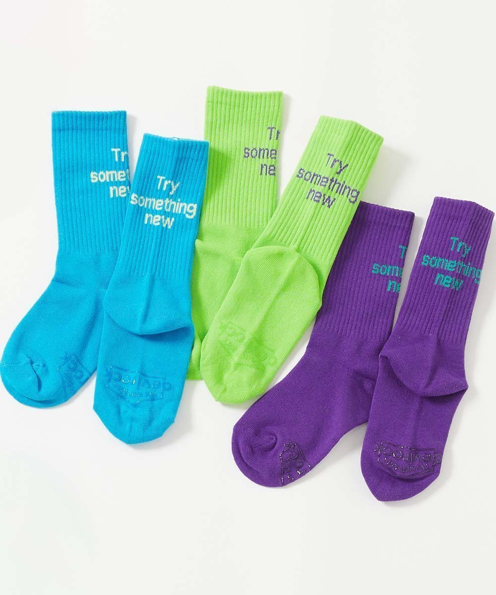 【デビロック/devirock / KIDS】の3足セット ネオンカラー ロゴソックス 靴下 25AW 人気、トレンドファッション・服の通販 founy(ファニー) 　ファッション　Fashion　キッズファッション　Fashion for Kids　サンダル　Sandals, Summer Shoes　シンプル　Simple, Minimal　スニーカー　Sneakers, Trainers　ソックス　Socks, Hosiery　トレンド　Trend, Trending Now　ネオン　Neon, Neon Color　2025年　2025　2025-2026秋冬・A/W　Autumn/Winter 2025–26 AW25–26　 other-1|ID: prp329100004574374 ipo3291000000032739468