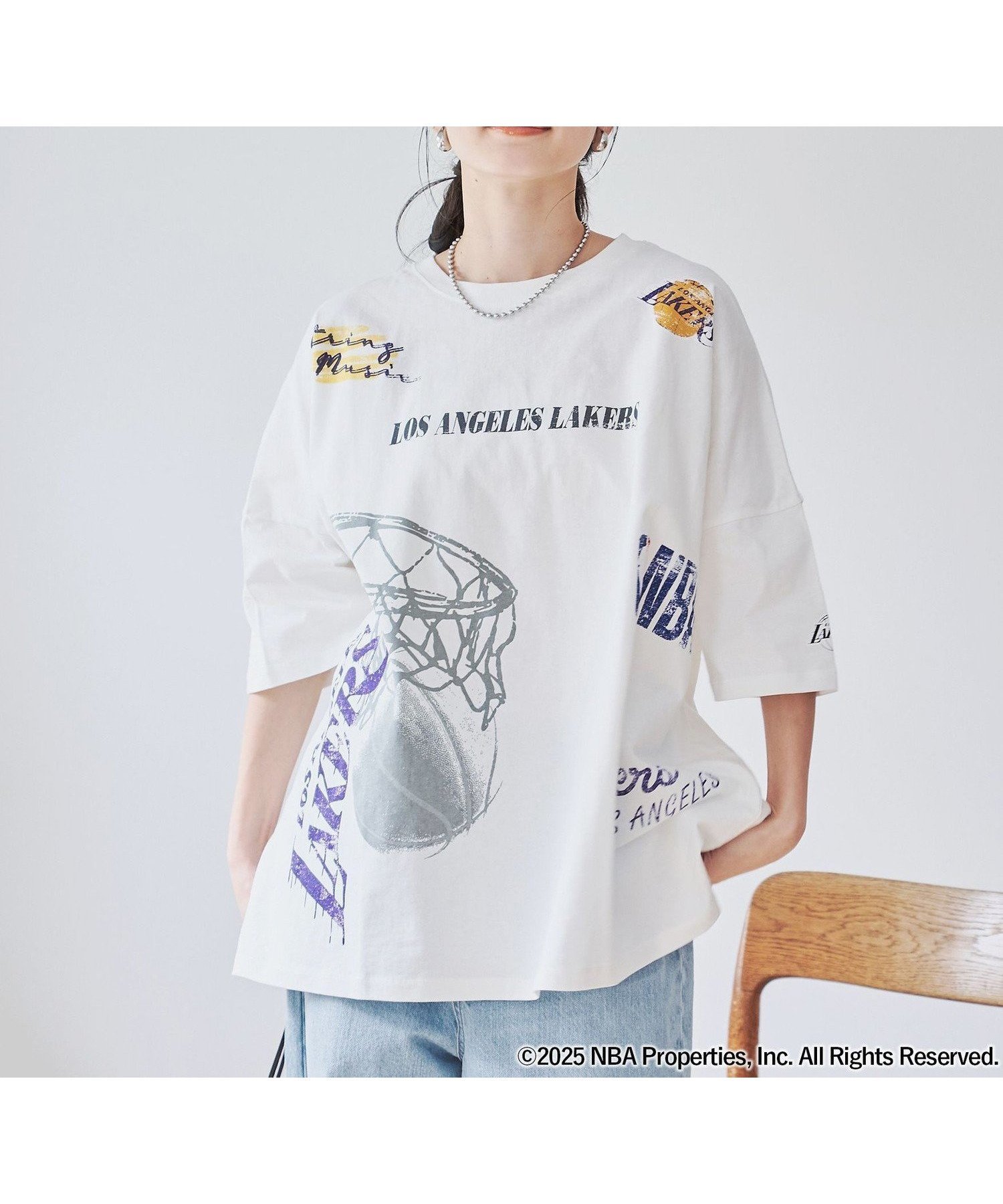 【コーエン/COEN】のNBA別注 アソートプリントビッグTシャツ インテリア・キッズ・メンズ・レディースファッション・服の通販 founy(ファニー) 　ファッション　Fashion　レディースファッション　Ladies' Fashion Online　トップス・カットソー　Tops/Tshirt　シャツ/ブラウス　Shirts/Blouses　ロング / Tシャツ　T-Shirts　コラボ　Collaboration　スポーティ　Sporty　スリット　Slit　人気　Popularity　ビッグ　Big　プリント　Print　別注　Special Order　半袖　Short Sleeve　モチーフ　Motif　ランダム　Random　リラックス　Relax　ワイド　Wide　おすすめ　Recommend　2025年　2025　2025春夏・S/S　Ss,Spring/Summer,2025　その他1|ID: prp329100004574419 ipo3291000000032608080