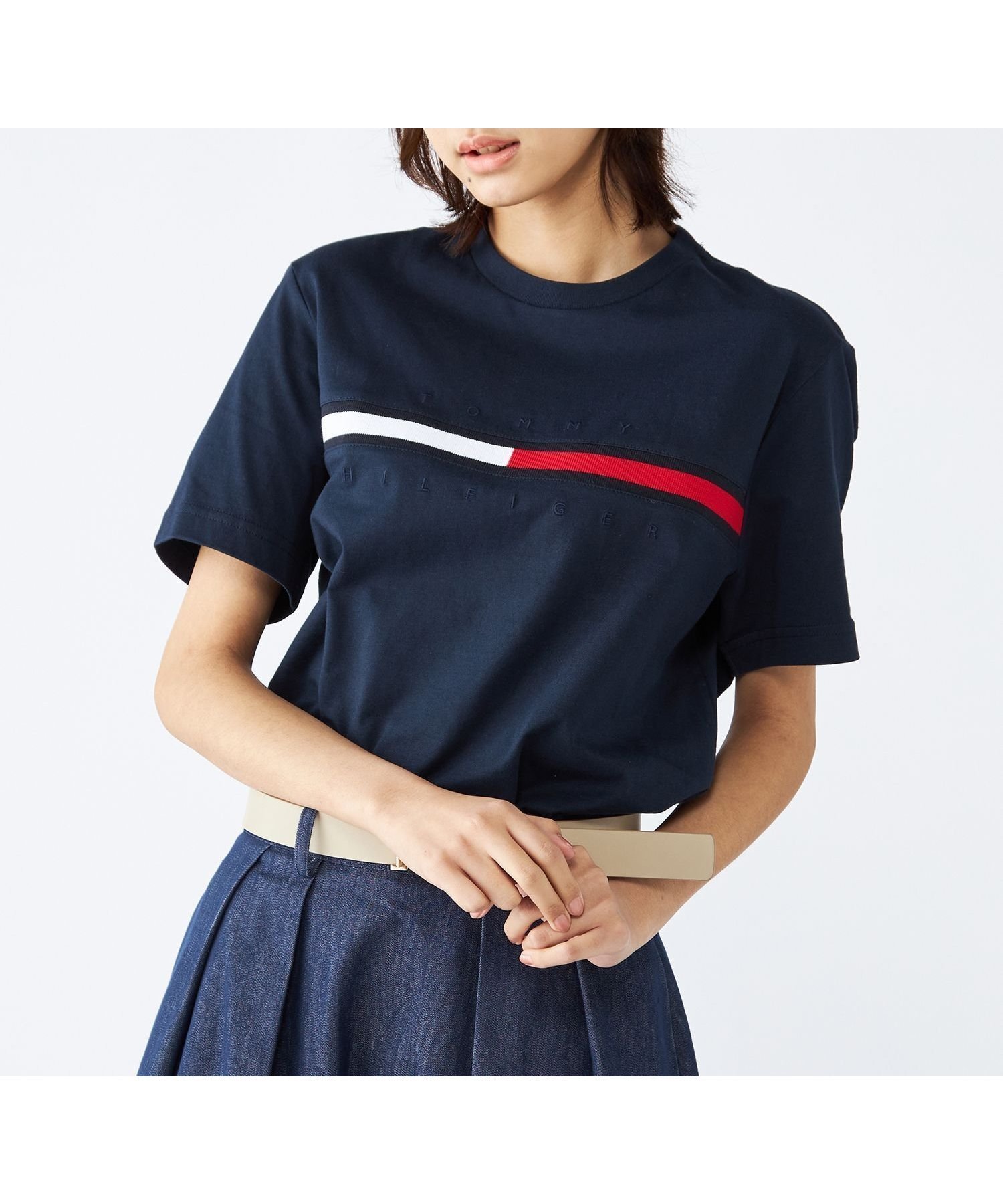 【トミーヒルフィガー/TOMMY HILFIGER / MEN】の【オンライン限定】【ユニセックス】トミーヒルフィガーロゴTシャツ / TINO TEE インテリア・キッズ・メンズ・レディースファッション・服の通販 founy(ファニー) 　ファッション　Fashion　メンズファッション　Fashion for Men　おすすめ　Recommended / Our Picks　インナー　Innerwear　ボトム　Bottoms, Lower Wear　半袖　Short Sleeve, Half Sleeve　定番　Standard, Basic Item　ブルー475|ID: prp329100004574487 ipo3291000000033179990