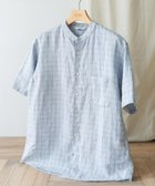 【アーバンリサーチ ドアーズ/URBAN RESEARCH DOORS / MEN】の『XLサイズ/WEB限定』シルケットリネン バンドカラーショートスリーブシャツ 人気、トレンドファッション・服の通販 founy(ファニー) ファッション Fashion メンズファッション Fashion for Men 2025年 2025 2025春夏・S/S Spring/Summer 2025 SS25 おすすめ Recommended / Our Picks シルケット Silket, Silky Cotton スラックス Slacks, Dress Pants センター Center, Center Line デニム Denim, Jeans Material トレンド Trend, Trending Now リネン Linen, Linen Fabric リラックス Relax, Relaxed Fit 人気 Popular, Best Seller 半袖 Short Sleeve, Half Sleeve 夏 Summer 定番 Standard, Basic Item S/S・春夏 SS, Spring/Summer, Warm Season thumbnail BLUE CHECK|ID: prp329100004574503 ipo3291000000032712616