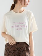 【テチチ/Te chichi】のレタードプリントTシャツ クリーム|ID: prp329100004574543 ipo3291000000032728335