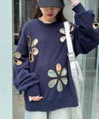 【チャオパニックティピー/CIAOPANIC TYPY】の【HELLO.SANFRANCISCO】フラワーカットアウトオーバースウェット 人気、トレンドファッション・服の通販 founy(ファニー) ファッション Fashion レディースファッション WOMEN トップス・カットソー Tops/Tshirt パーカ Sweats スウェット Sweat インナー Inner ショート Short スウェット Sweat デニム Denim トレンド Trend 定番 Standard フラワー Flower ルーズ Loose おすすめ Recommend thumbnail ネイビー|ID: prp329100004574549 ipo3291000000032384220