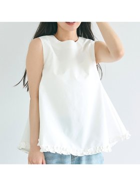 【コカ/COCA】のホイップフリルAラインブラウス 人気、トレンドファッション・服の通販 founy(ファニー) ファッション Fashion レディースファッション Fashion for Women トップス・カットソー Cut & Sew Tops シャツ・ブラウス・オフィスカジュアル Elegant Blouses & Button-Ups 2025年 2025 2025春夏・S/S Spring/Summer 2025 SS25 シンプル Simple, Minimal ジーンズ Jeans, Denim Pants ドット Polka Dot, Dot Pattern ノースリーブ Sleeveless, No-Sleeve ポケット Pocket, Pocket Detail エレガント 上品 Elegant |ID:prp329100004574579