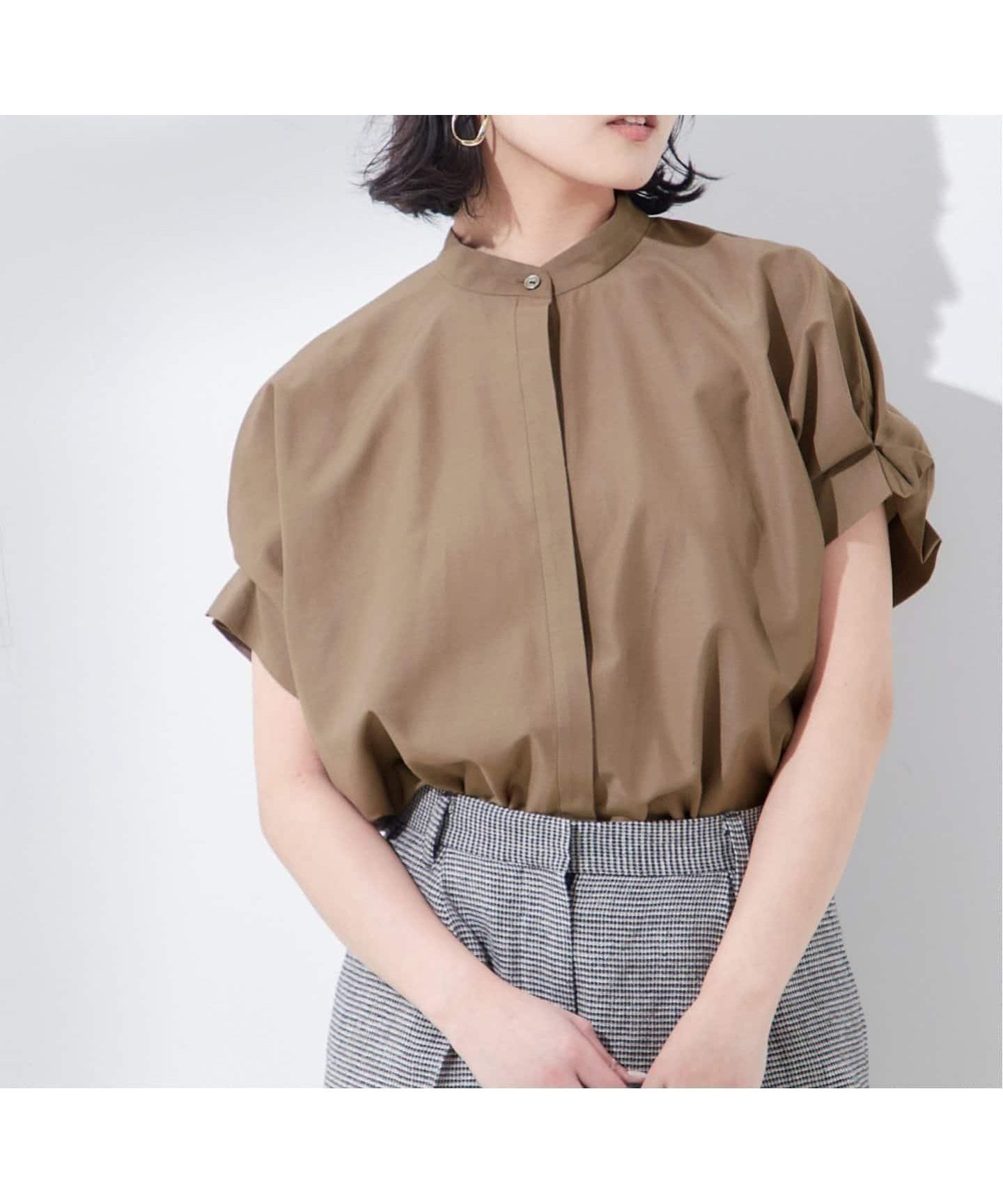 【ジャーナルスタンダード レサージュ/journal standard L'essage】の《追加5》DEVEAUX/ドットムジタックスリーブシャツ インテリア・キッズ・メンズ・レディースファッション・服の通販 founy(ファニー) 　ファッション　Fashion　レディースファッション　Fashion for Women　トップス・カットソー　Cut & Sew Tops　シャツ・ブラウス・オフィスカジュアル　Elegant Blouses & Button-Ups　2025年　2025　2025春夏・S/S　Spring/Summer 2025 SS25　ブラウン C|ID: prp329100004574605 ipo3291000000032584853